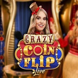 Crazy Coin Flip game by Evolution – logo hosted on RockWin Casino