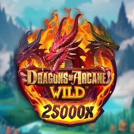 Dragons of Arcane Wild slot logo by Foxium at RockWin Casino