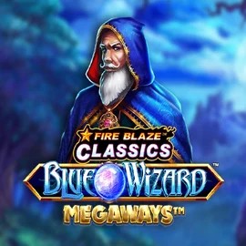 Fire Blaze Blue Wizard Megaways slot icon by Rarestone Gaming, available at RockWin Casino