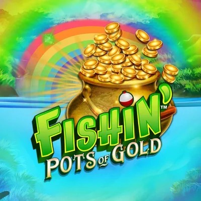 Fishin Pots Of Gold logo by Gameburger Studios at RockWin Casino