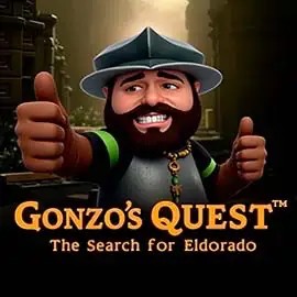 Gonzo's Quest logo by NetEnt at RockWin Casino