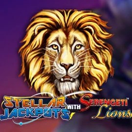 Stellar Jackpots with Serengeti Lions logo – Jackpots by Lightning Box Game at RockWin Casino